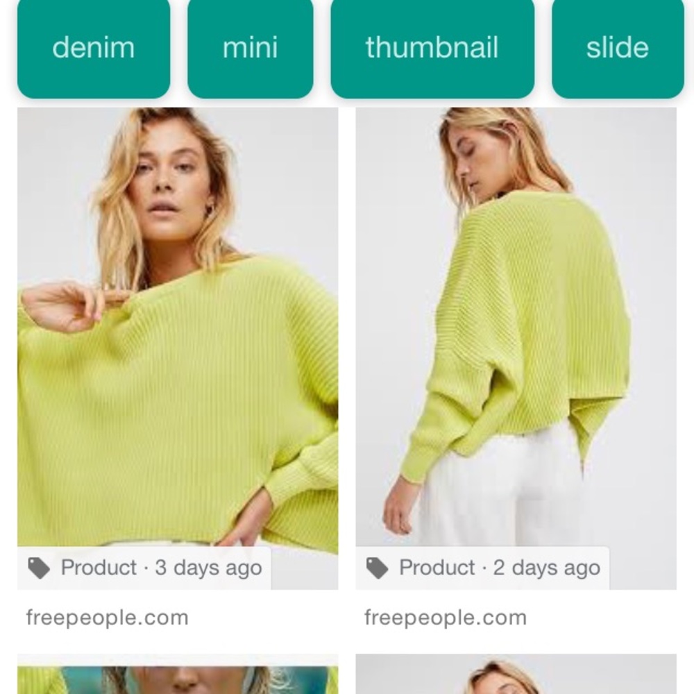 ISO Free people piers and palms pullover sweater.